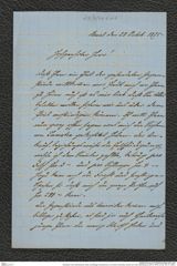 Nachlass Franz Steindachner, Brief und Beilage (Verzeichnis) von Gustav Schneider (senior) an Franz Steindachner (28.10.1875), Inv.Nr. 461.01, Seite 1